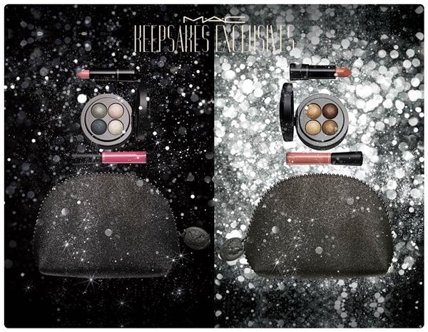 MAC KEEPSAKES SILVER LIP   EYE BAG 