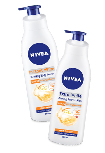 nivea instant white firming body lotion