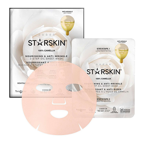 STARSKIN  100% Camellia - Nourishing & Brightening 2-Step Oil Sheet Mask﻿