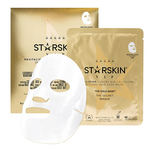 STARSKIN  The Gold Mask Vip Revitalizing Luxury Coconut Bio-Cellulose Second Skin Face Mask