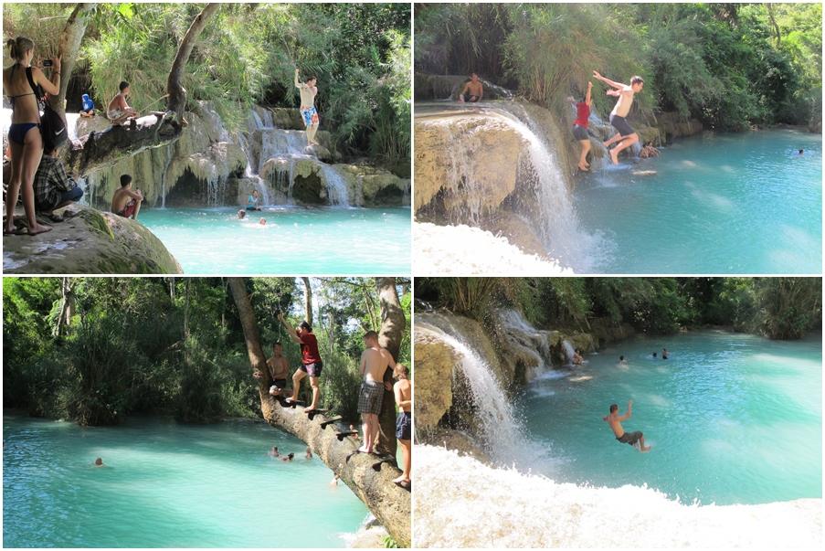 Laos kouangsi waterfall