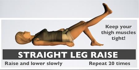 knee exercises STRAIGHT LEG RAISE