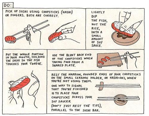 how to eat sushi