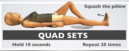 knee exercises QUAD SETS