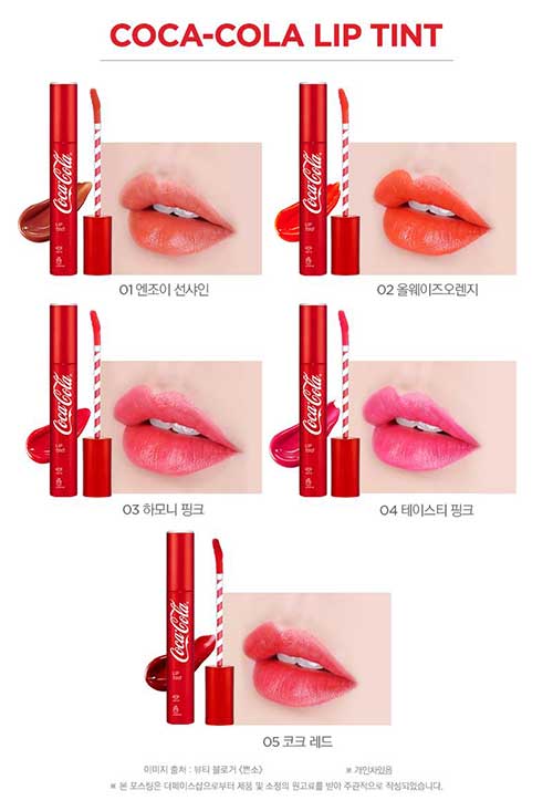 ลิปทินท์ THEFACESHOP Coca Cola Lip Tint